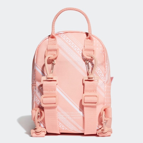 Adidas Pink Bandana Print Mini Logo Backpack - Picture 3 of 8